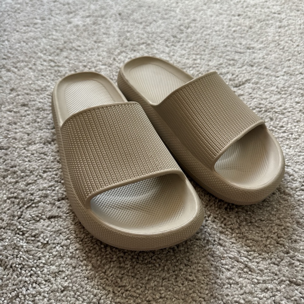 DSG Tan Slide Sandals